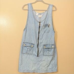 Vintage Denim Jumper Dress Size Medium